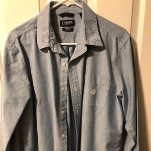 Light blue chaps button up